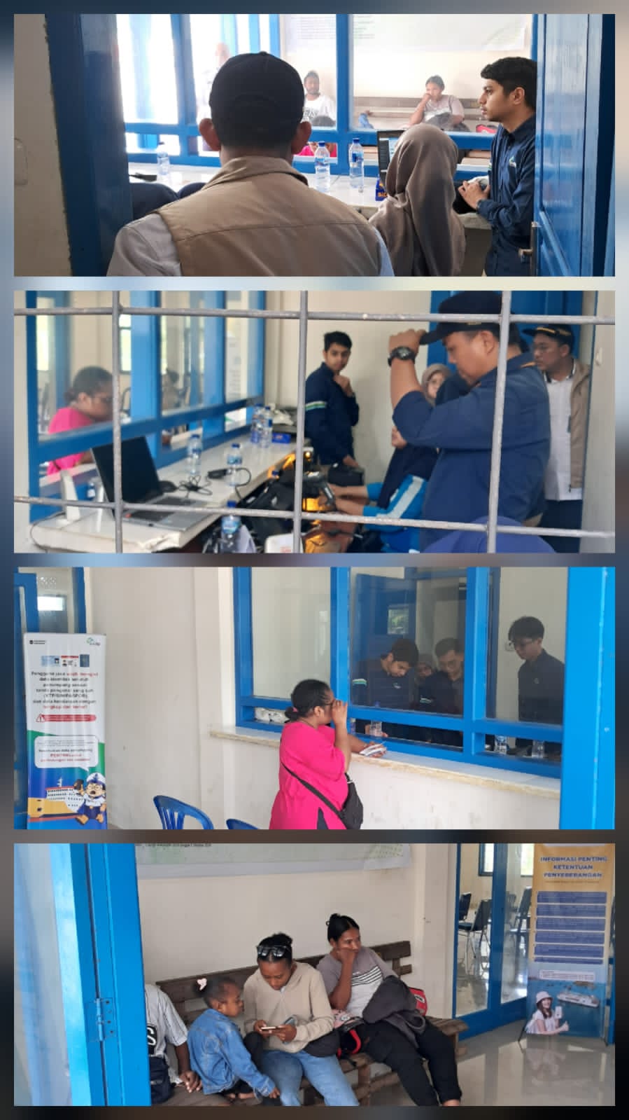 Petugas melaksanakan pelayanan E- Ticketing pd Pelabuhan Penyeberangan Ferry Mokmer